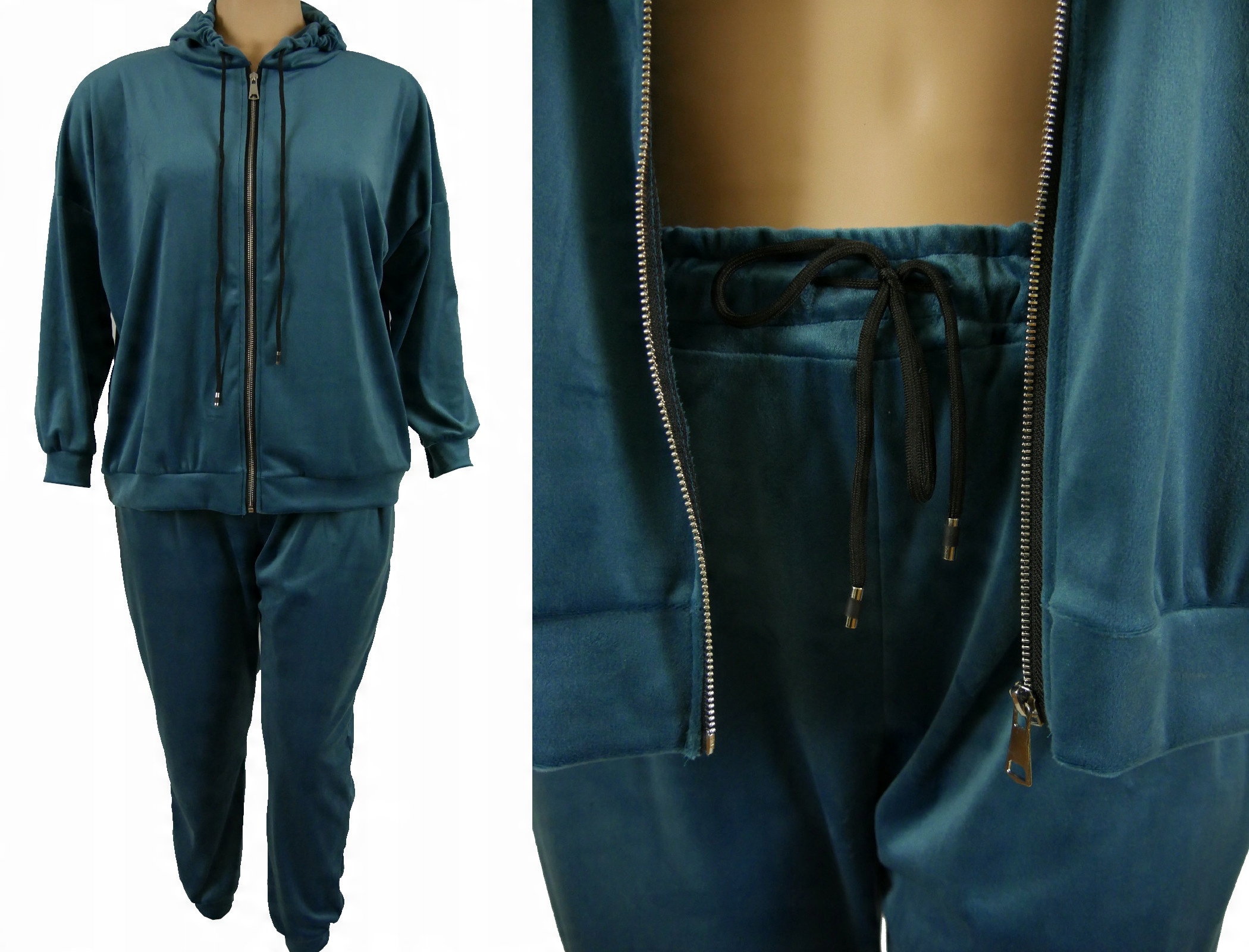 

Klasyczny praktyczny dres welurowy #maaxi# 60/62