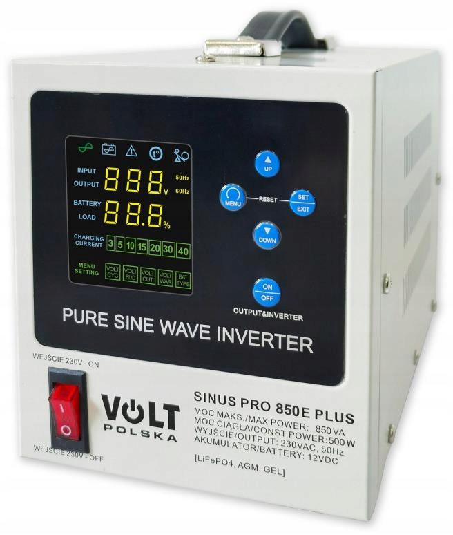 Měnič Napětí Volt Polska Sinuspro 850E Plus 2/230V 500/850W Ups Avr