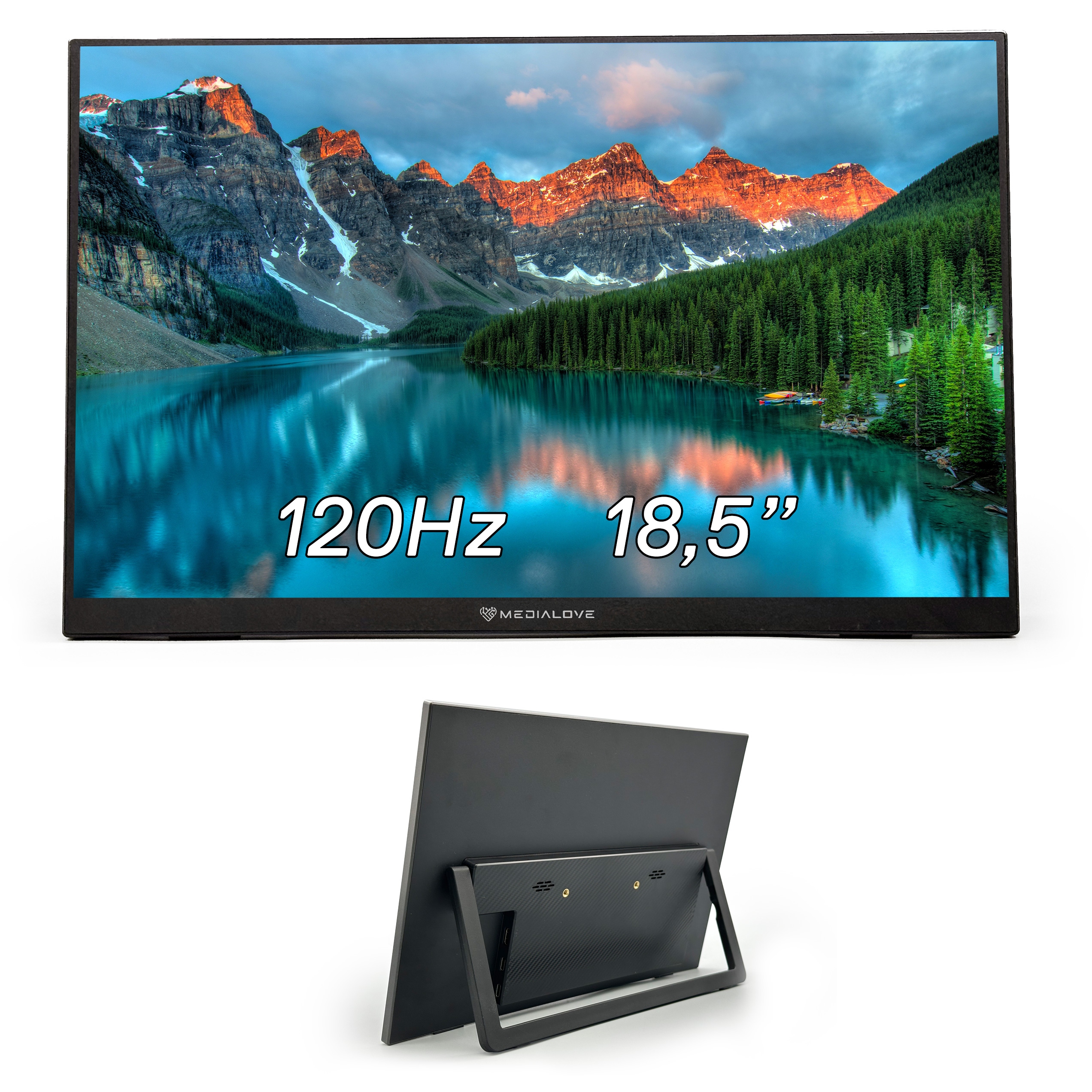 Przenośny Led Monitor Do Telefonu Laptopa 18,5 Cali Stabliny Stojak 120Hz