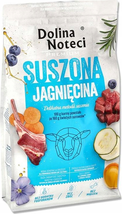 Karma suszona dla psa Dolina Noteci Premium jagnięcina 9kg
