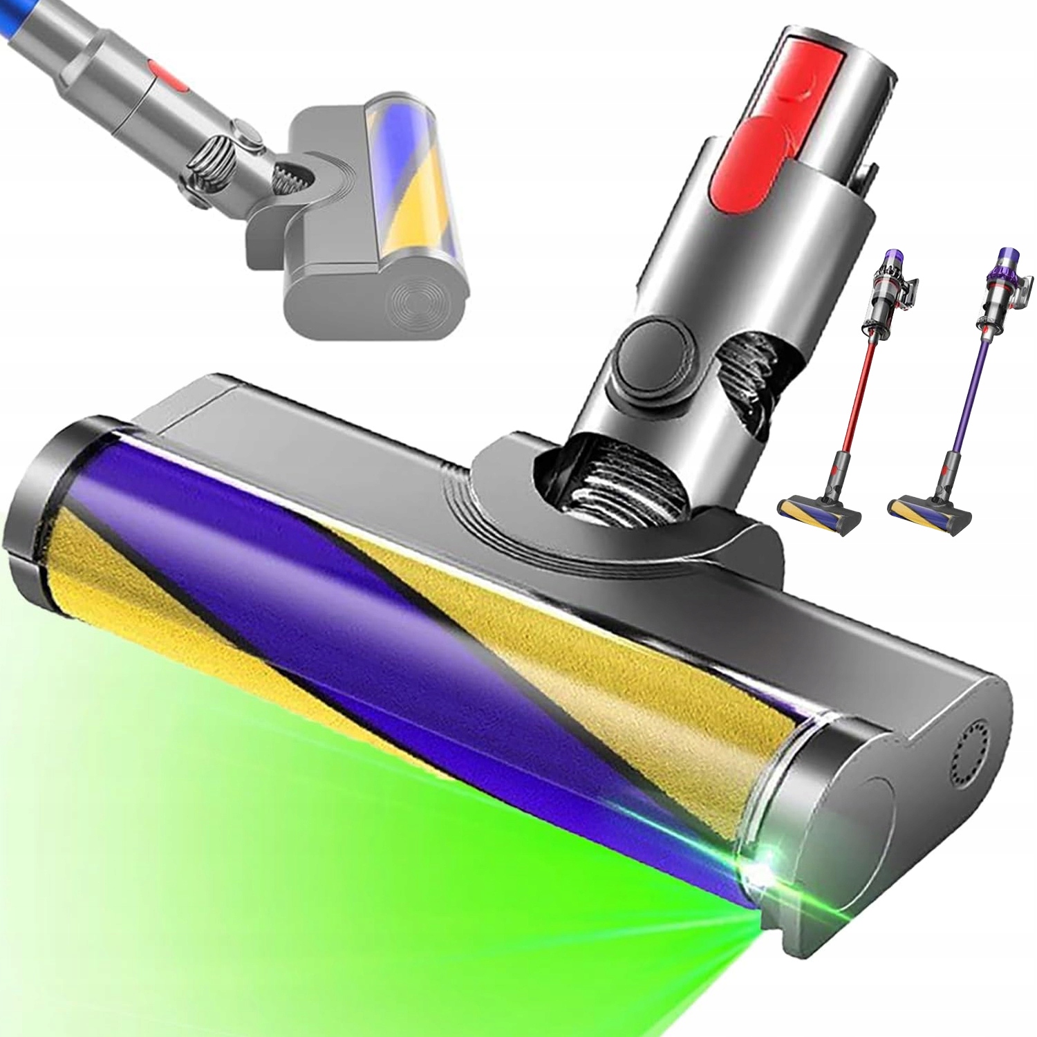 Turbo Sací Kartáč S Led Kartáčem Pro Vysavač V7 V8 V10 V11 V15