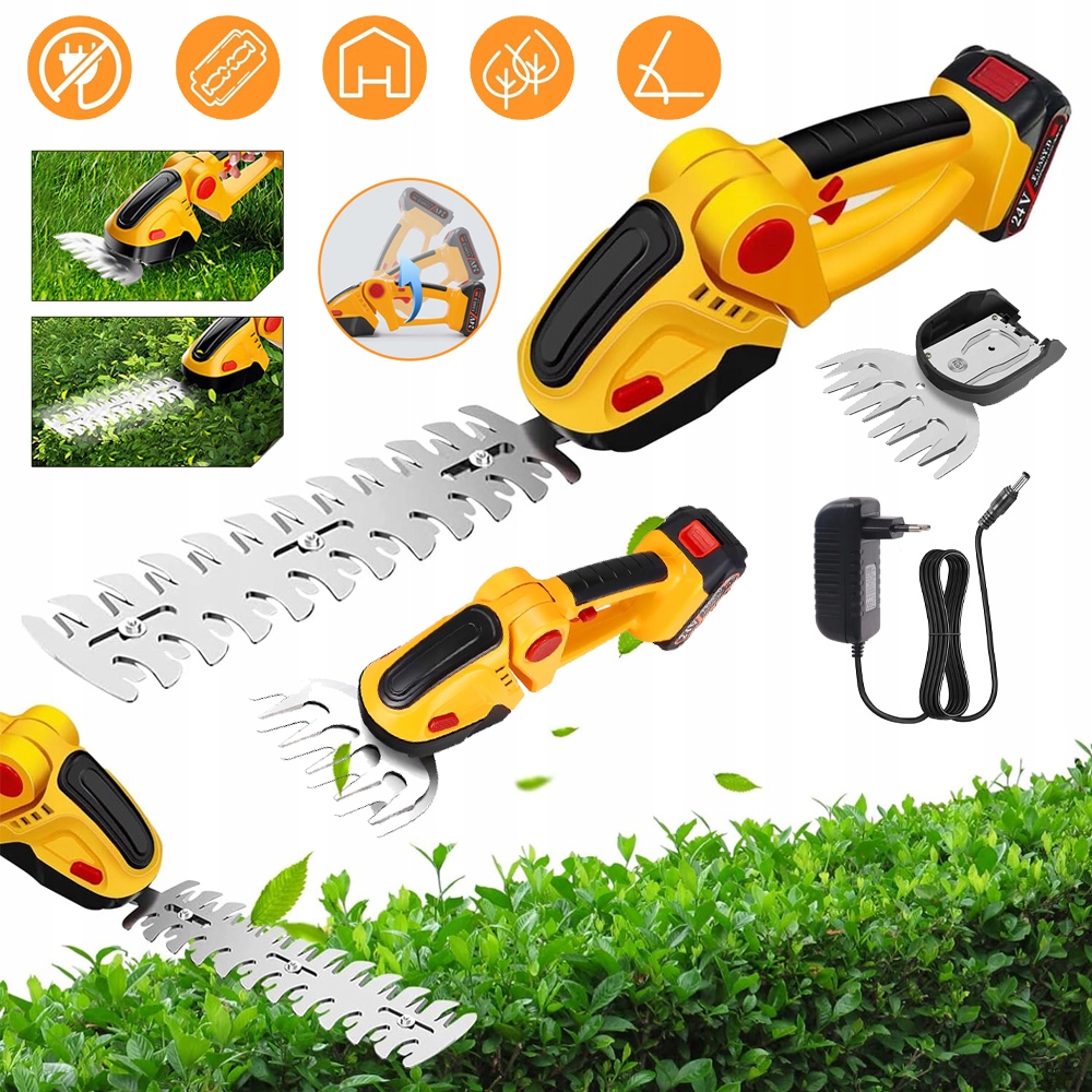 Akumulátorové Nůžky Na Živý Plot Trávy Zahradní nůžky Větví Přenosná Sada