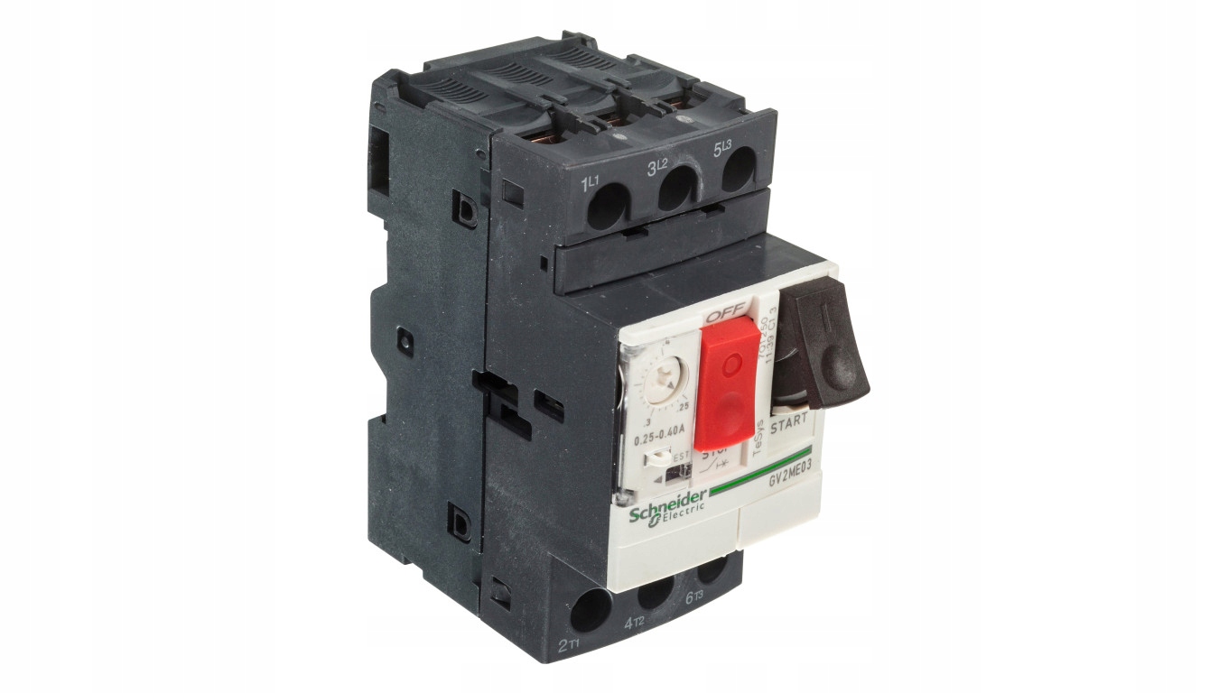 

Wyłącznik silnikowy 3P 0,09kW 0,25-0,4A GV2ME03