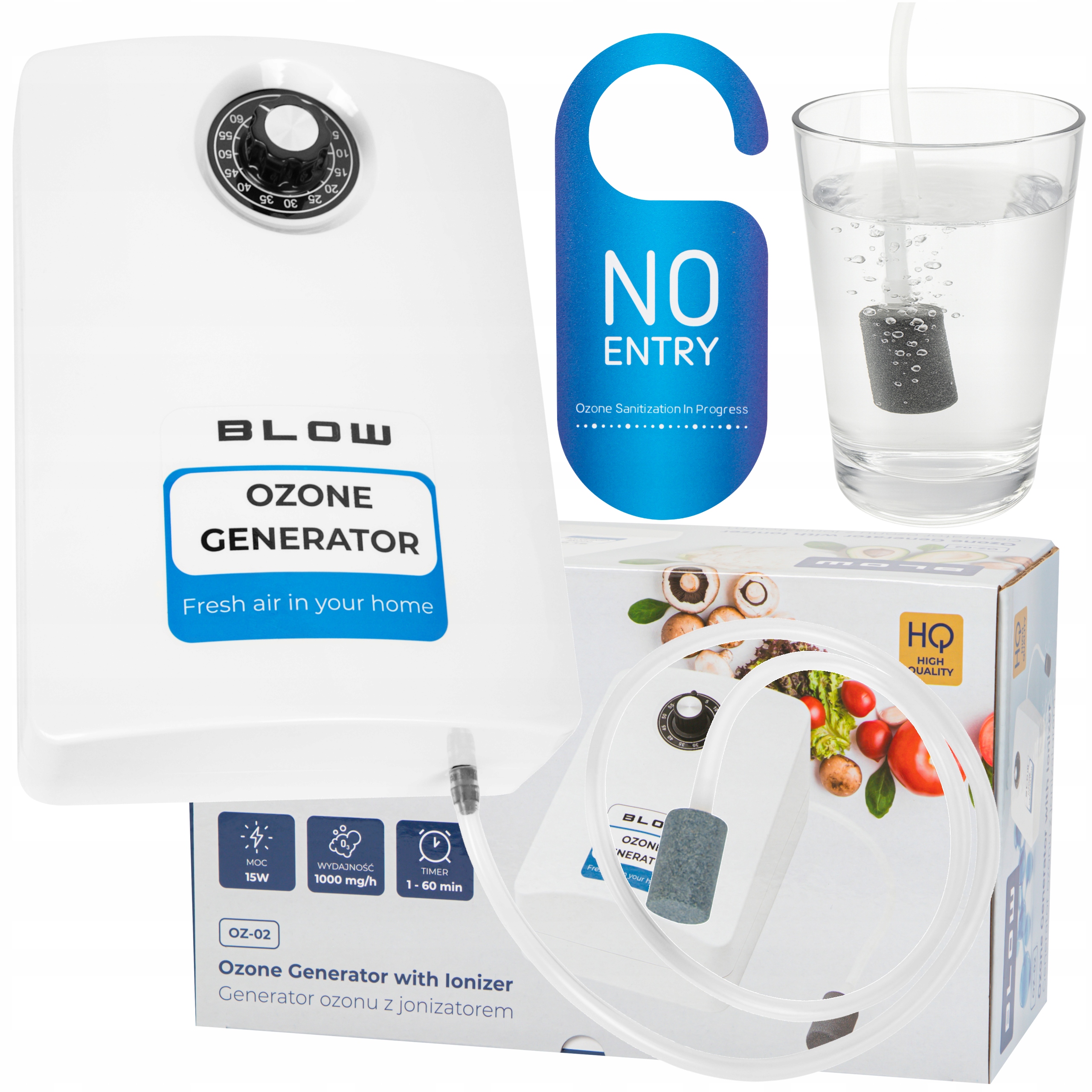 Generator Ozonu Ozonator Żywności Myjka Do Wody Warzyw Owoców Jedzenia
