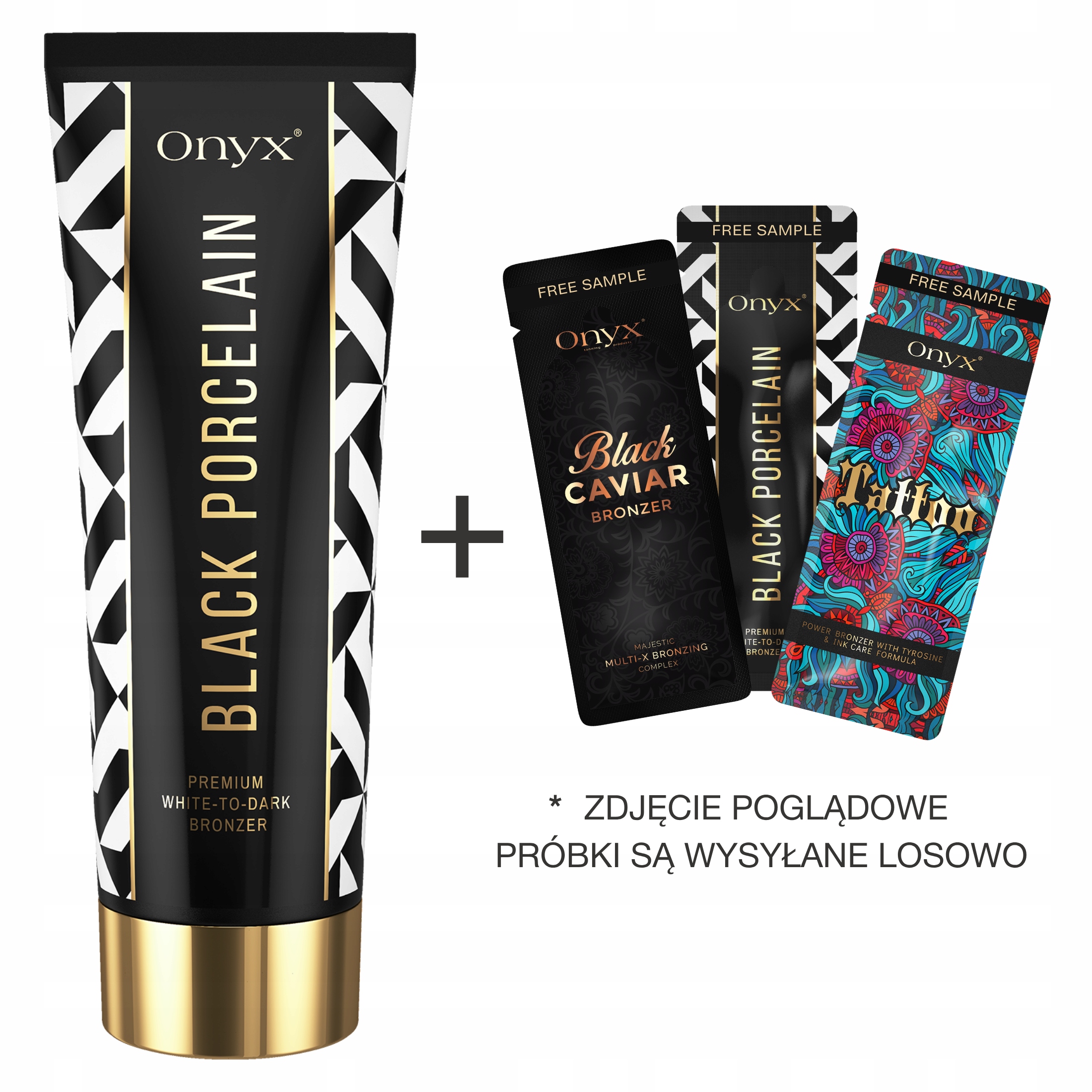 Onyx Černý porcelánový bronzer na opalování s vitamíny A, E a D +dárek