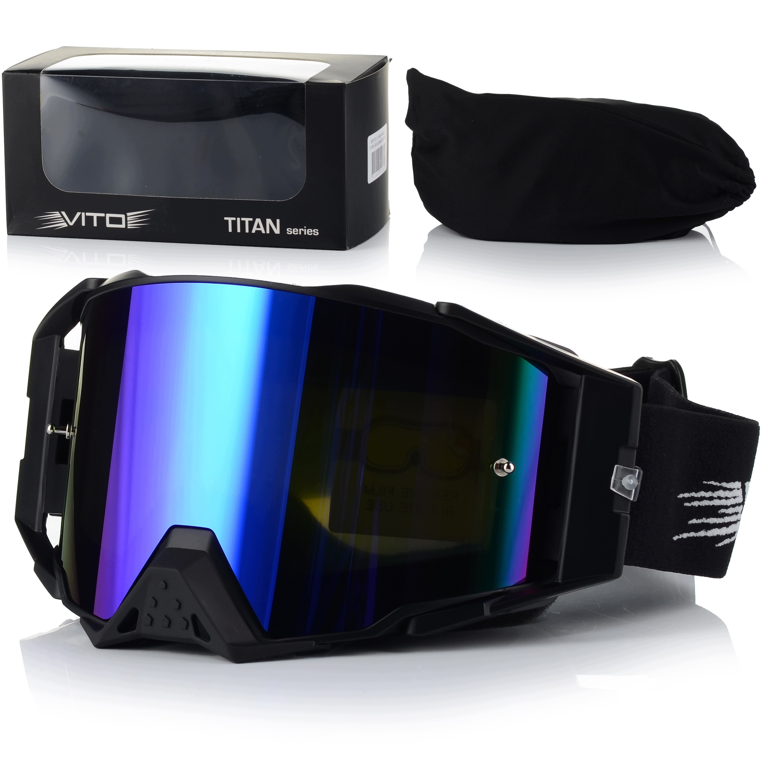 Motocyklové brýle Vito Titan Cross Revo magnetické sklo enduro quad MX