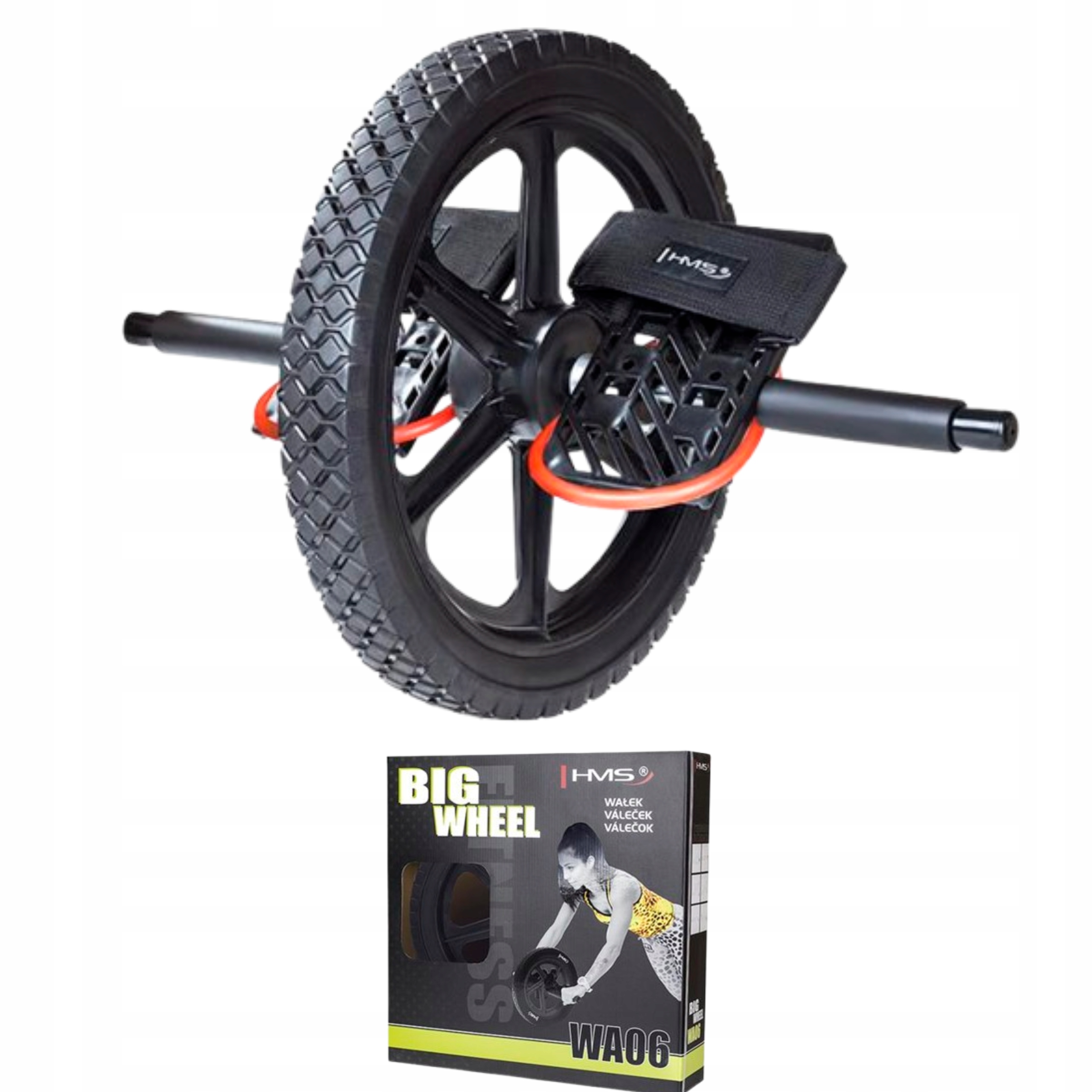 Váleček na břicho zad Hms Kolečko s úchyty na nohy a ruce 33 CM