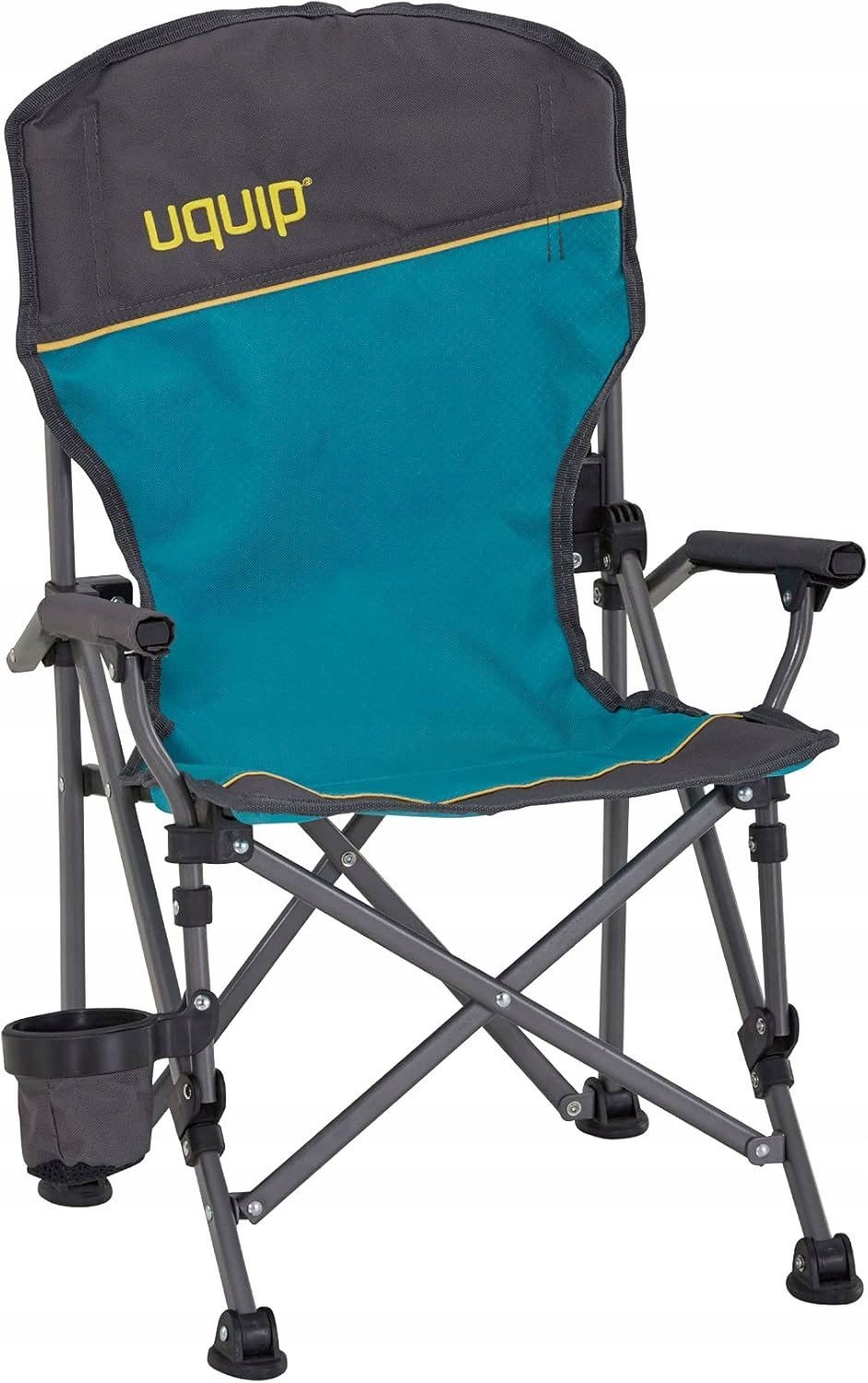 Krzesło turystyczne z oparciem Uquip Kirby dziecięce niebiesko/szare