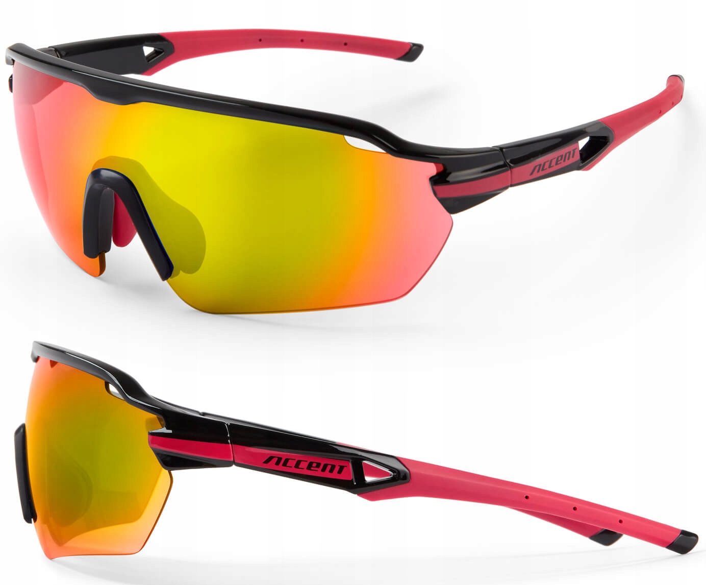 Cyklistické brýle Reflex černo-růžové Accent