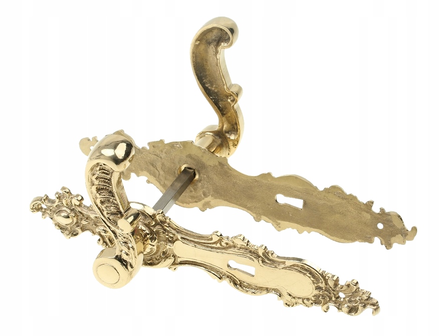 Mosadzná Ozdobná Klamka Retro 72 mm Na Kľúč