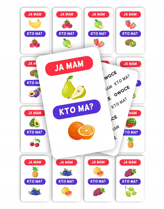 

Karty Ja Mam... Kto Ma Owoce