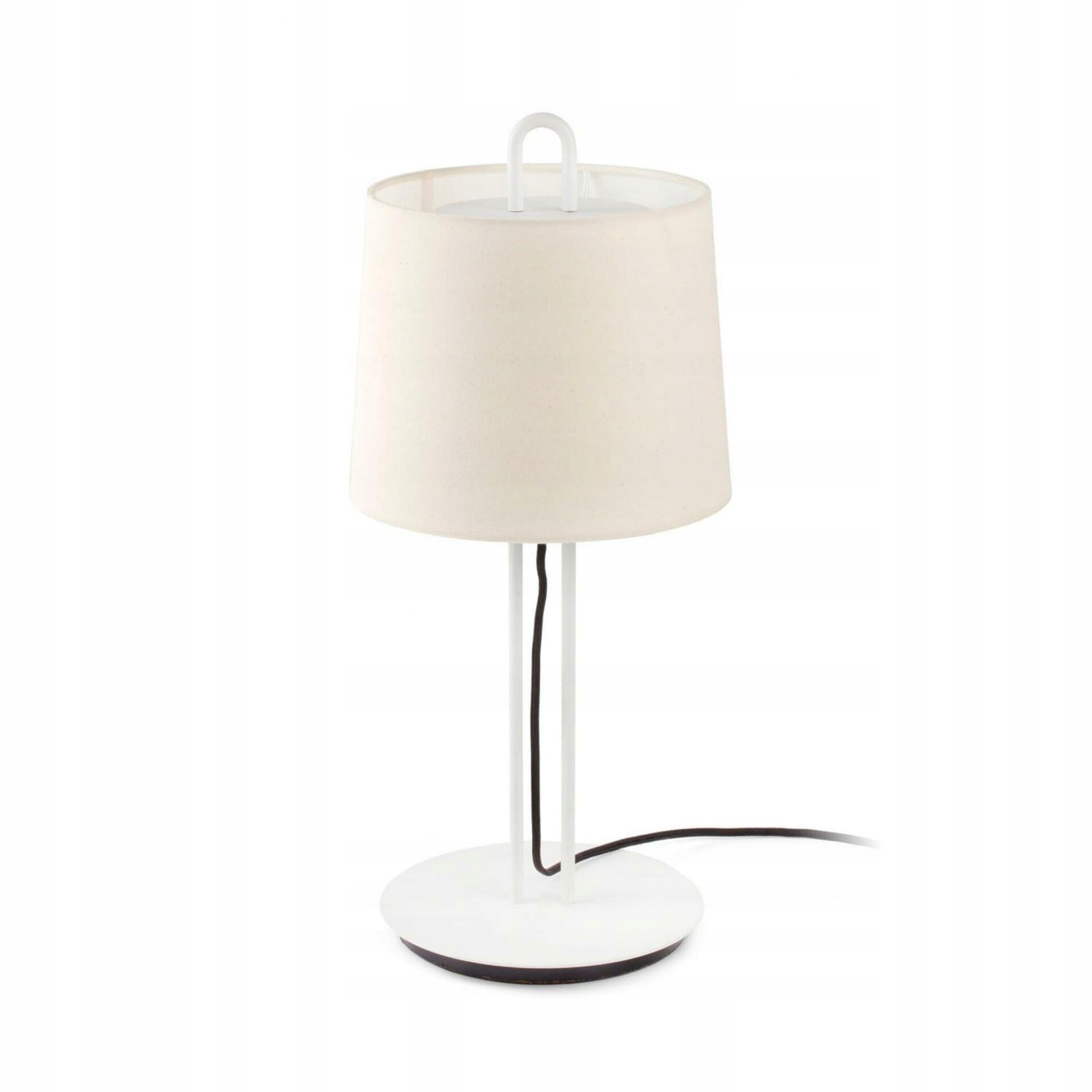 Stolová lampa Faro Montreal biela/béžová, E27, výška 54 cm, IP20