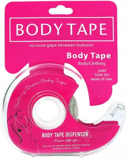 TAŚMA DWUSTRONNA DO UBRAŃ PLASTRY DO CIAŁA DEKOLTU PIERSI ROLKA BEZBARWN 5m