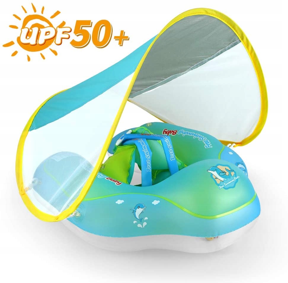 DMUCHANE KOŁO DO PŁYWANIA DLA DZIECI Z DASZKIEM PIERŚCIEŃ DLA NAJMŁODSZYCH Model Dmuchane Koło Kółko