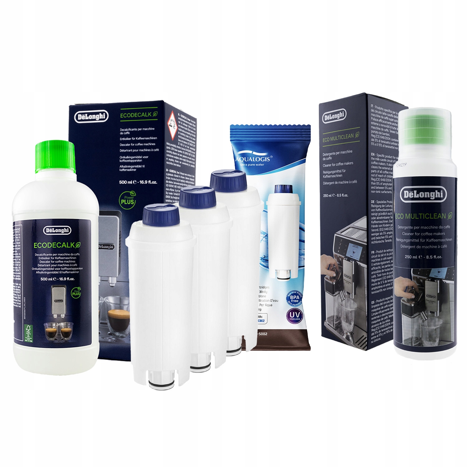 3x Filtr do kávovaru Delonghi AL-S002 Odvápňovač 500 ml Tekutina 250 ml