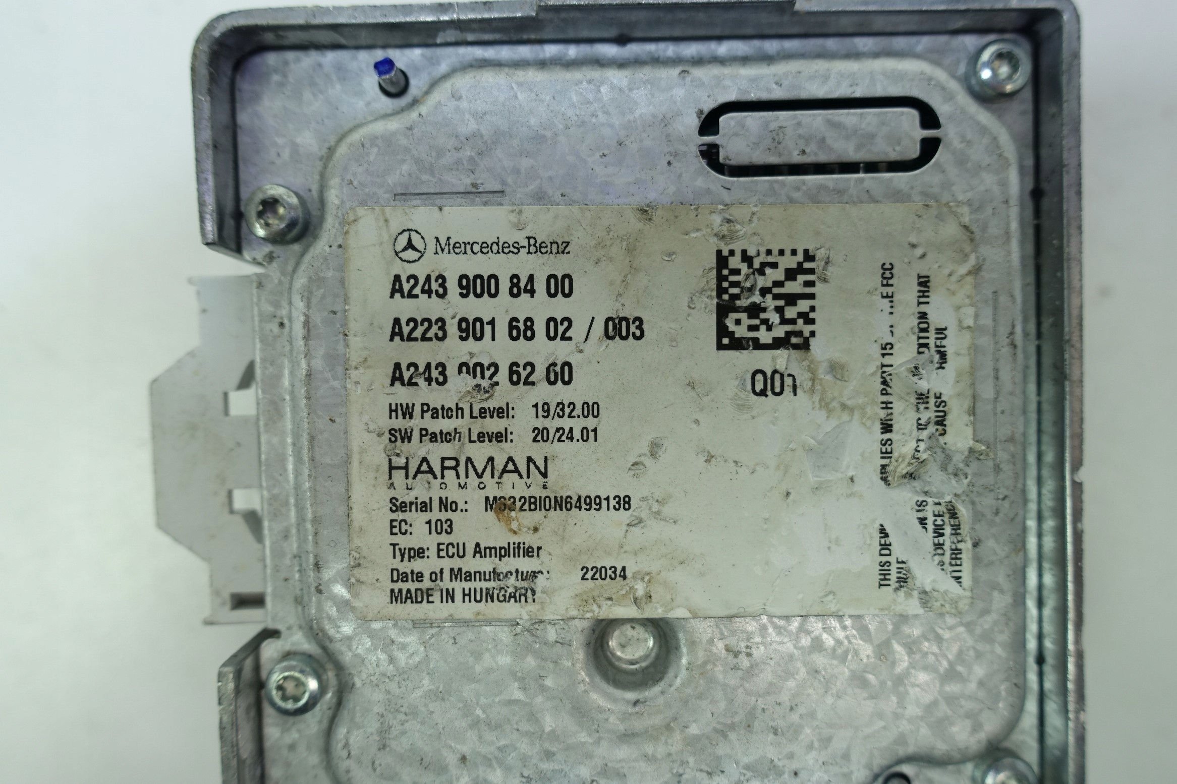 amplifier HARMAN MERCEDES W223 W447 A2439008400
