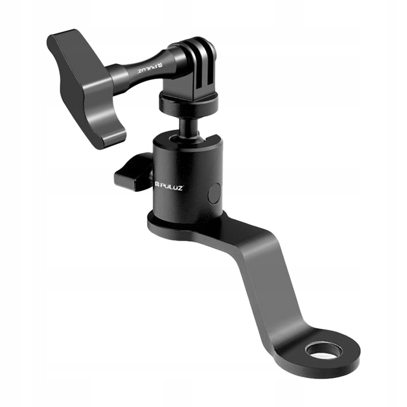 Hliníkový držák pro kameru na motocyklové zrcátko Puluz (černý)