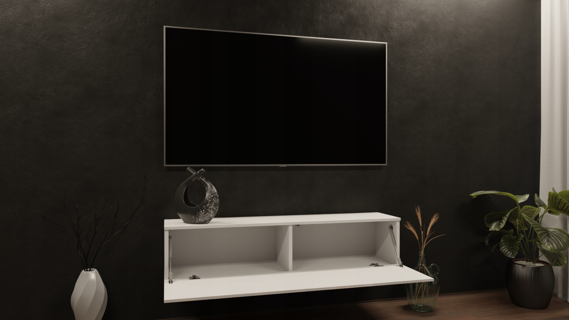 Konsola szafka biały mat 120x30x30-wysyłka w całości Wykończenie matowe