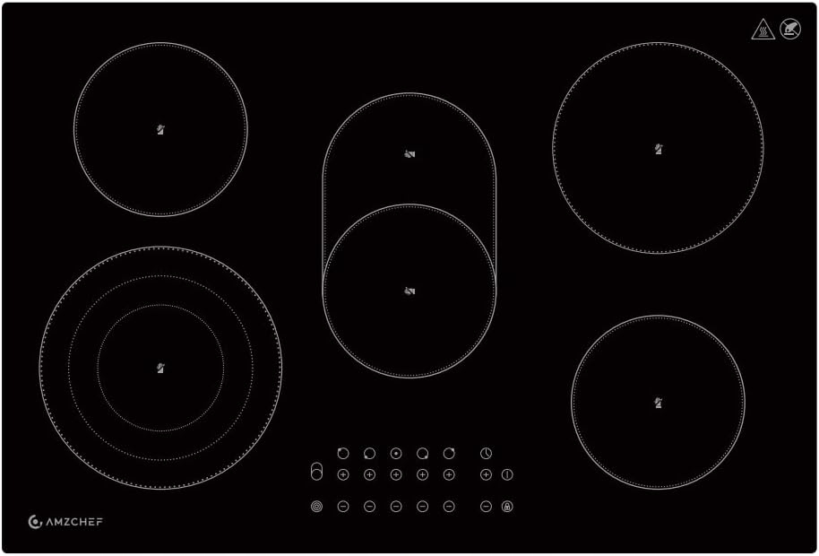 Amzchef Płyta grzewcza szklano-ceramiczna 5 stref FS-R95S-PQRSS01C