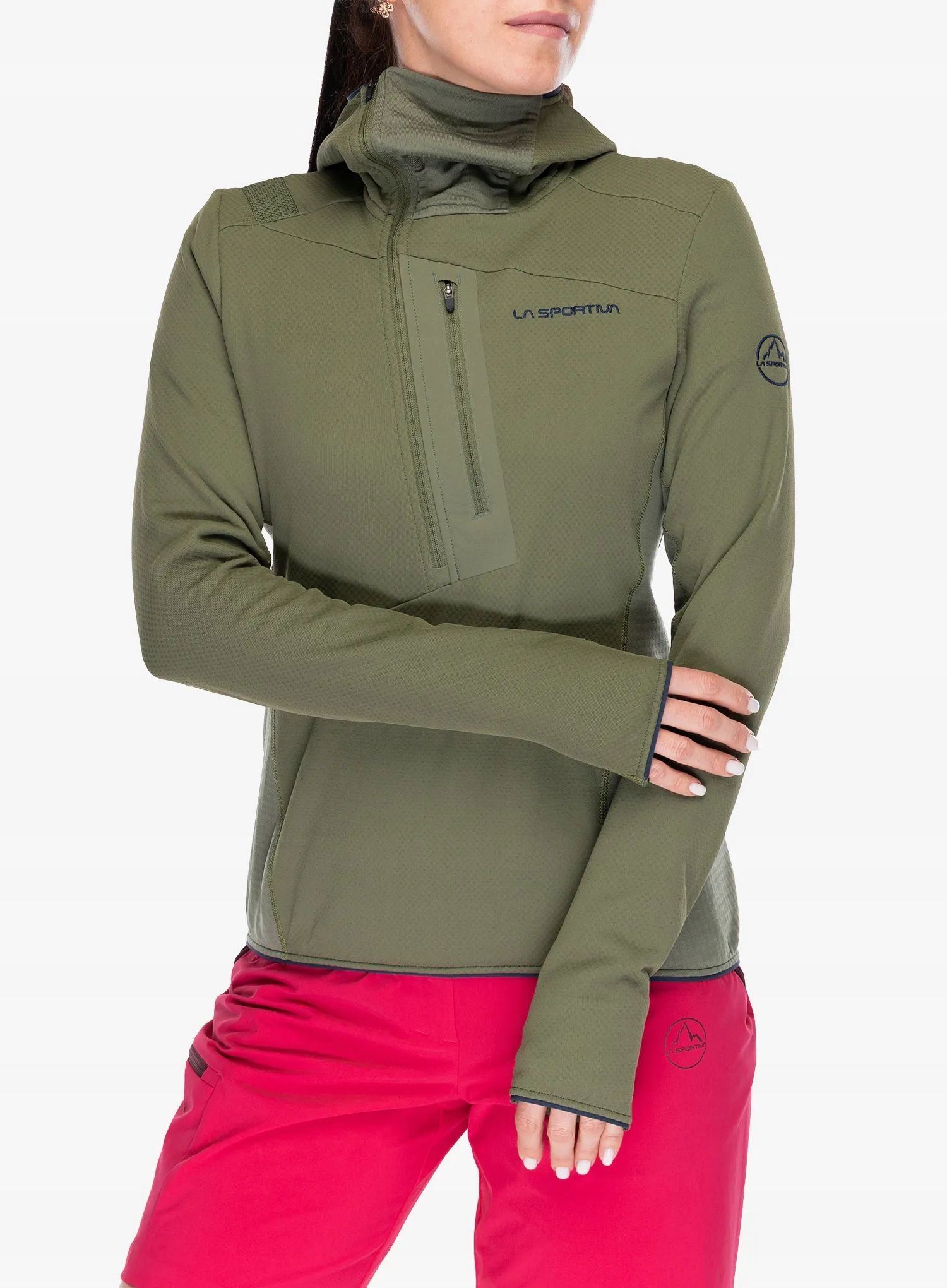 Mikina s kapucí La Sportiva Big Wall Pullover Hoody cypress Xs