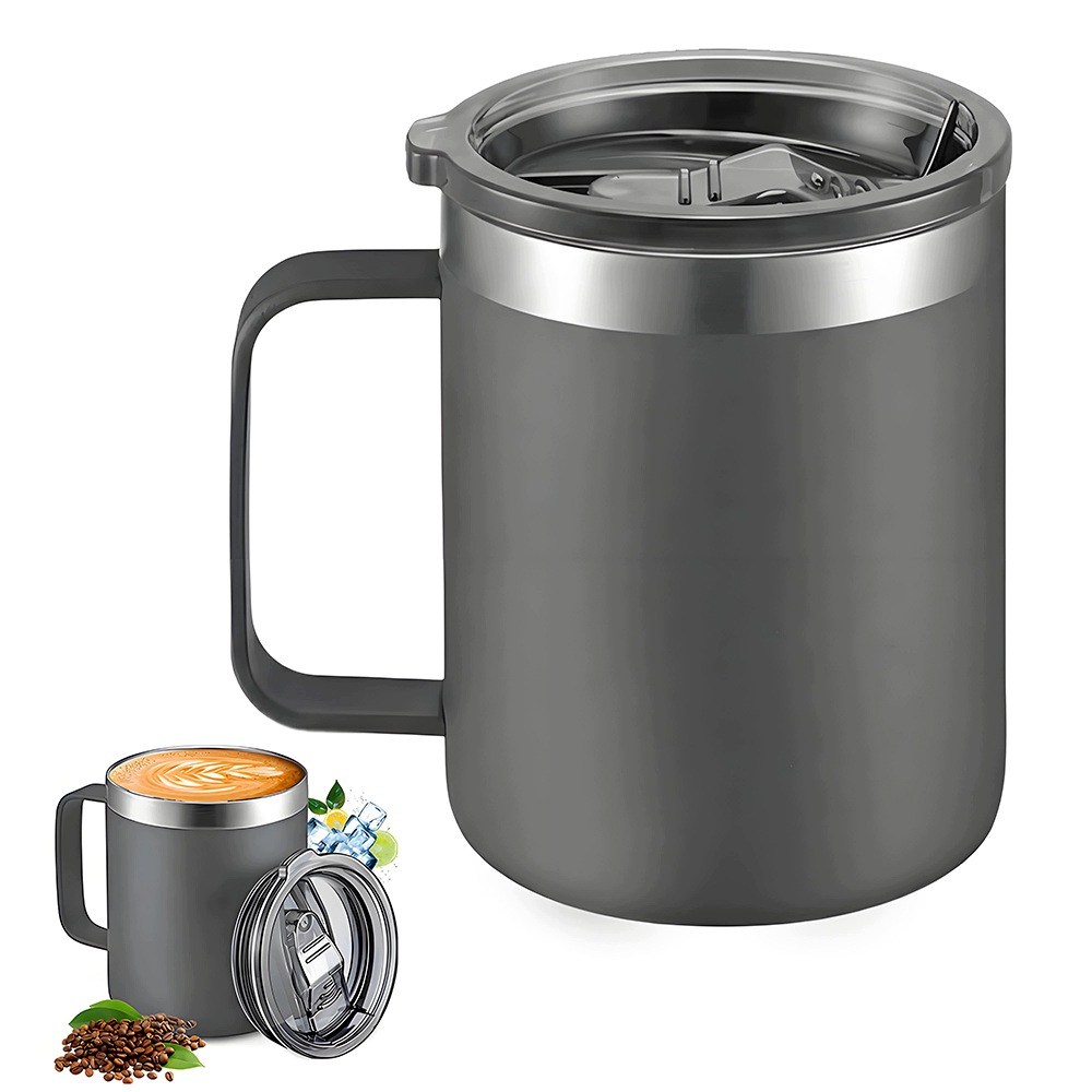 Kubek termiczny z uchwytem do Kawy Yerba Mate czarny 350ml