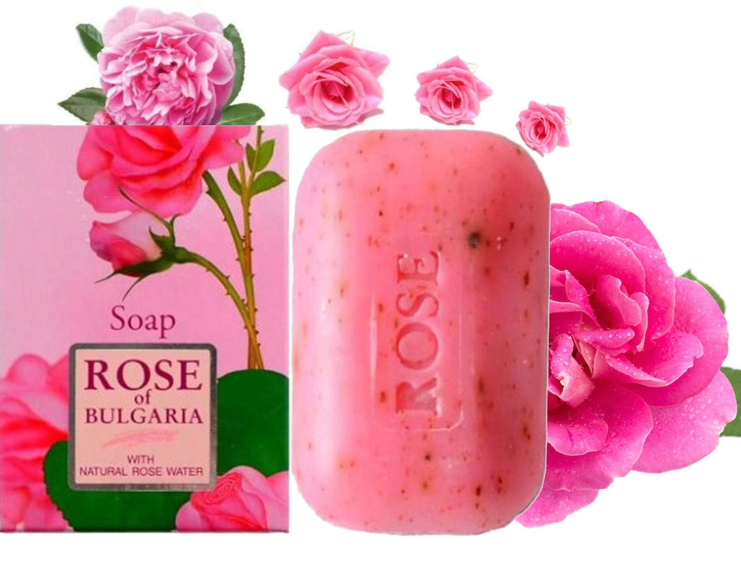Naturalne MYDŁO Różane ROSE of BULGARIA 100g Wielkość Produkt pełnowymiarowy