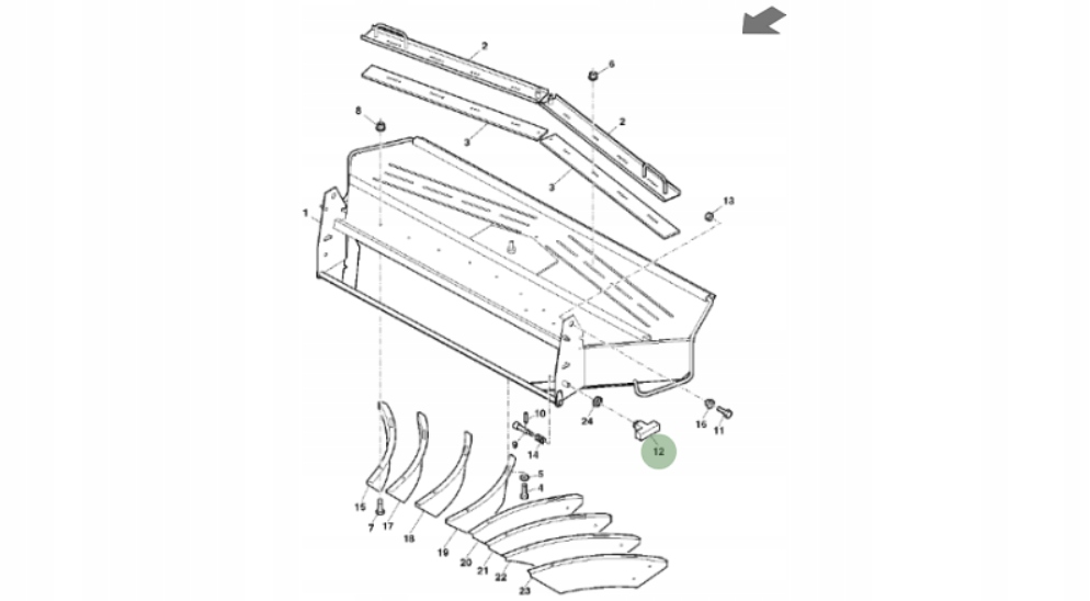РУЧКА JOHN DEERE AZ103865
