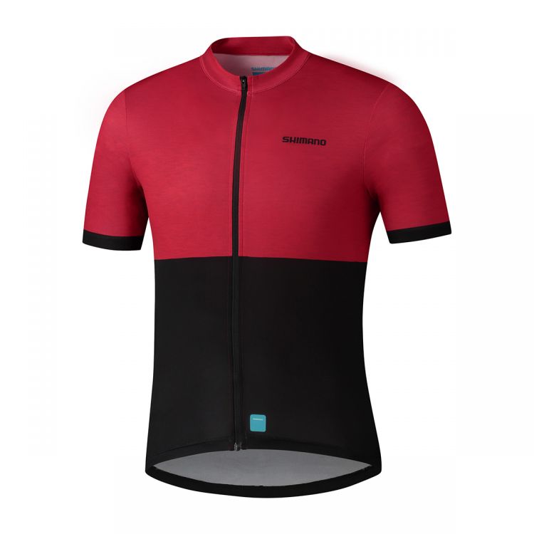 Koszulka rowerowa Shimano Element Short Sleeve Jersey Red Rozmiar S