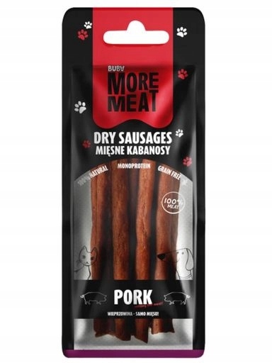 4x Buba More Meat Kabanosy vepřové maso 70 g