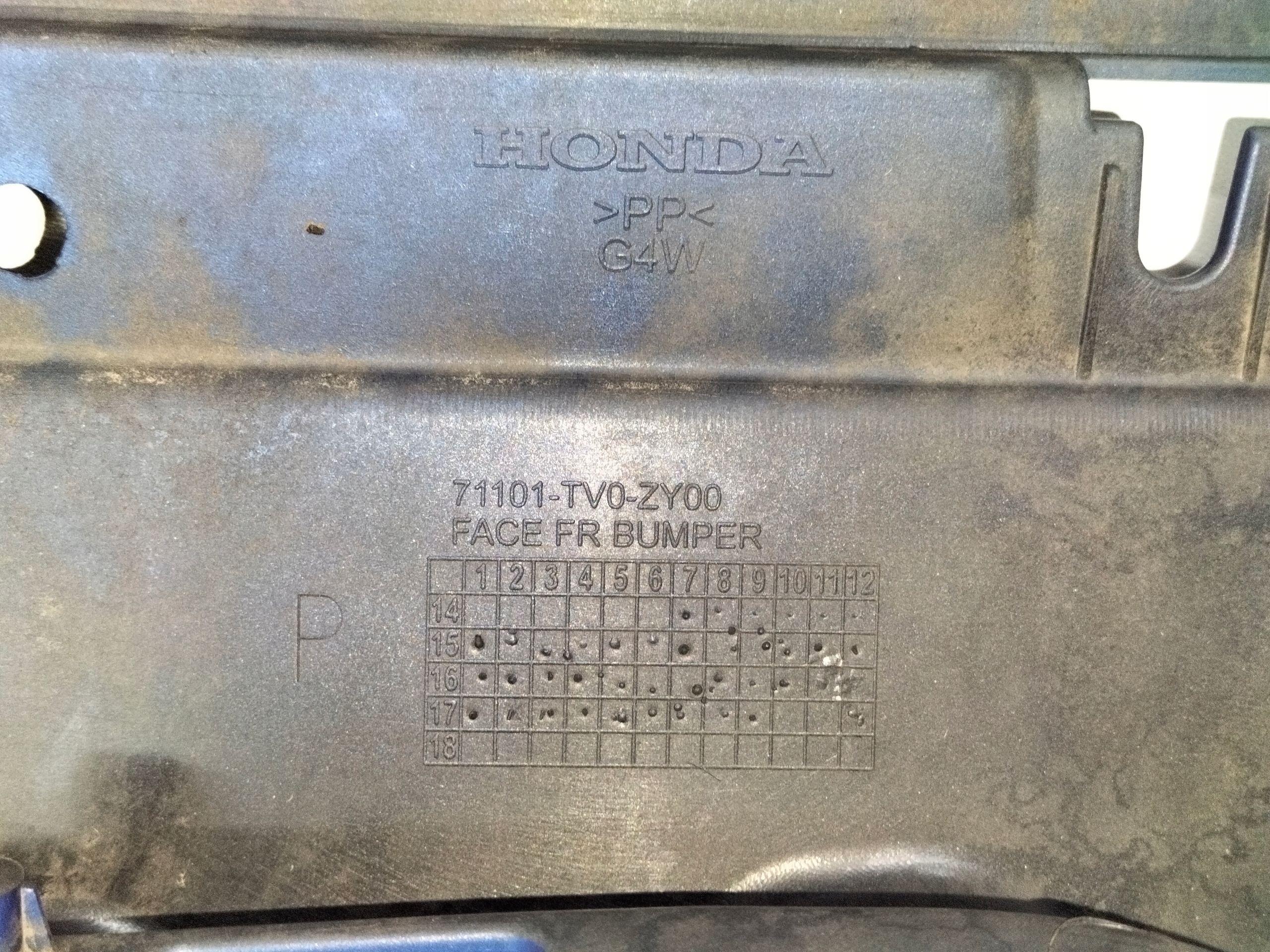 front bumper front HONDA CIVIC IX LIFT 15-17