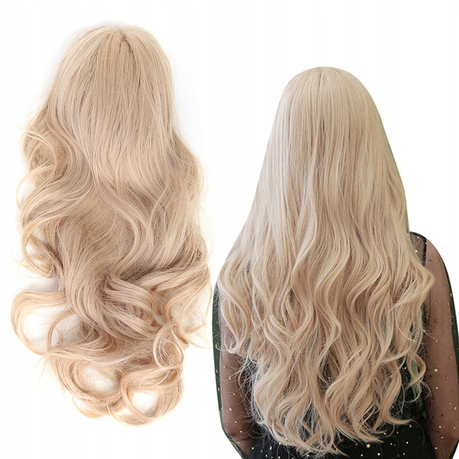 Dámská Paruka Dlouhá Blond Ombre Vlny 71 CM