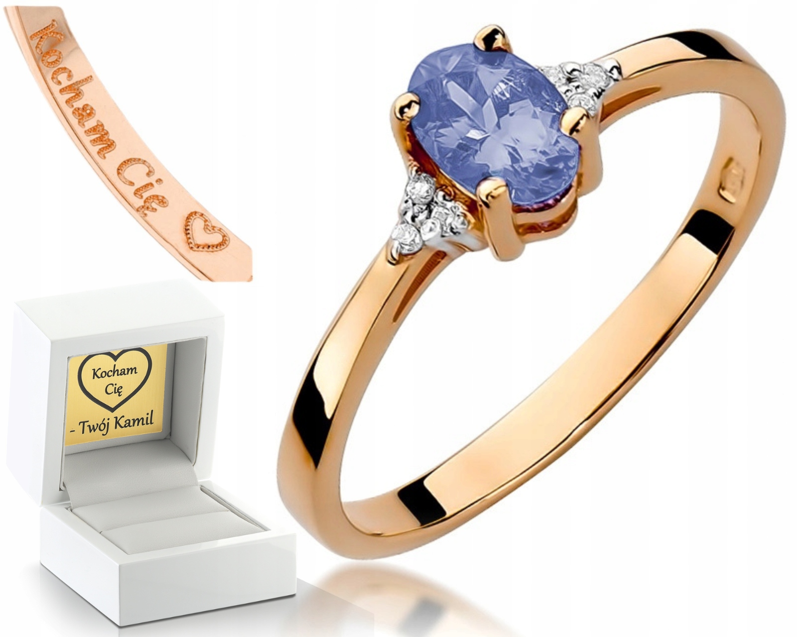 Prstýnek Růžové Zlato 585