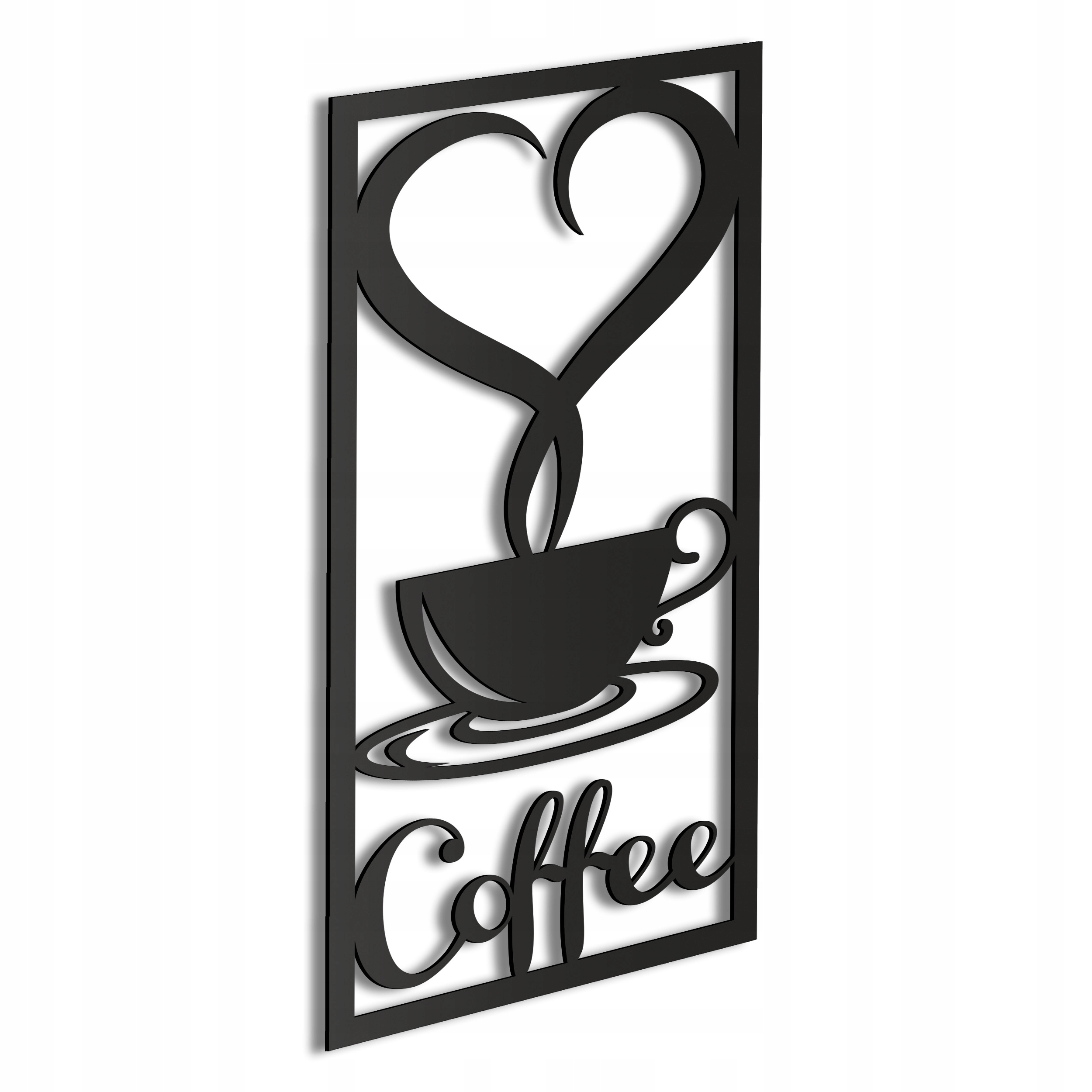 Dřevěný 3D obraz Kitchen Coffe ve stylu loftu Nástěnná Dekorace Dárek