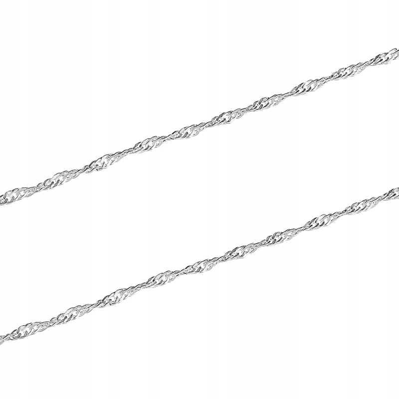 Stříbrný řetízek v singapurské vazbě ze stříbra 925, kroucený, elegantní, r55