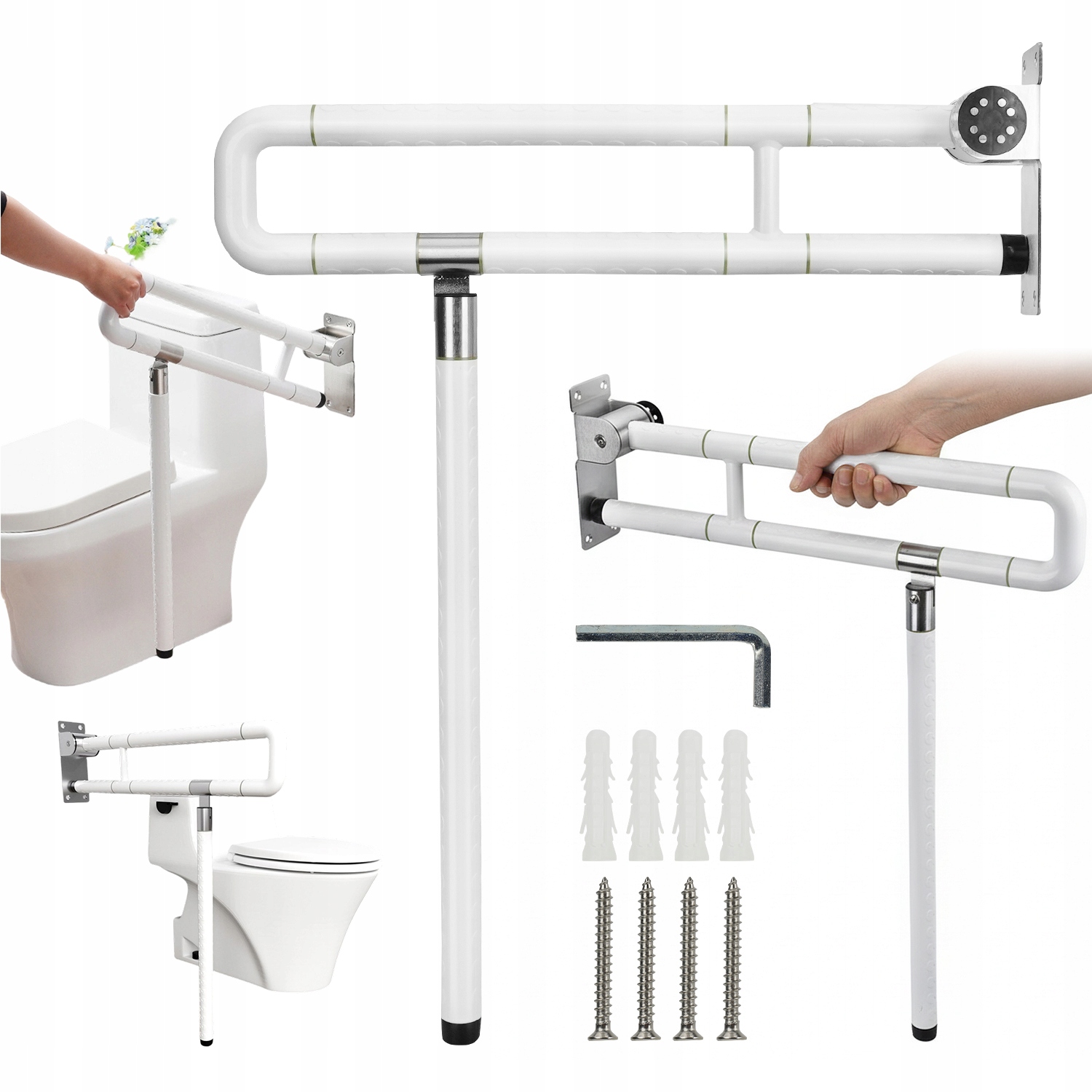 Uchwyt Łazienkowy Składany Bezpieczna Poręcz Dla Ciężarnych Montażu 200KG