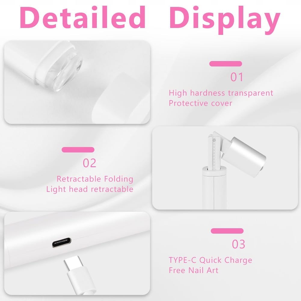 LOPHE Lampa UV LED Do Gelnokci Przenośna Mini Lampa Do Utwardzania Paznokci — miniatura 5