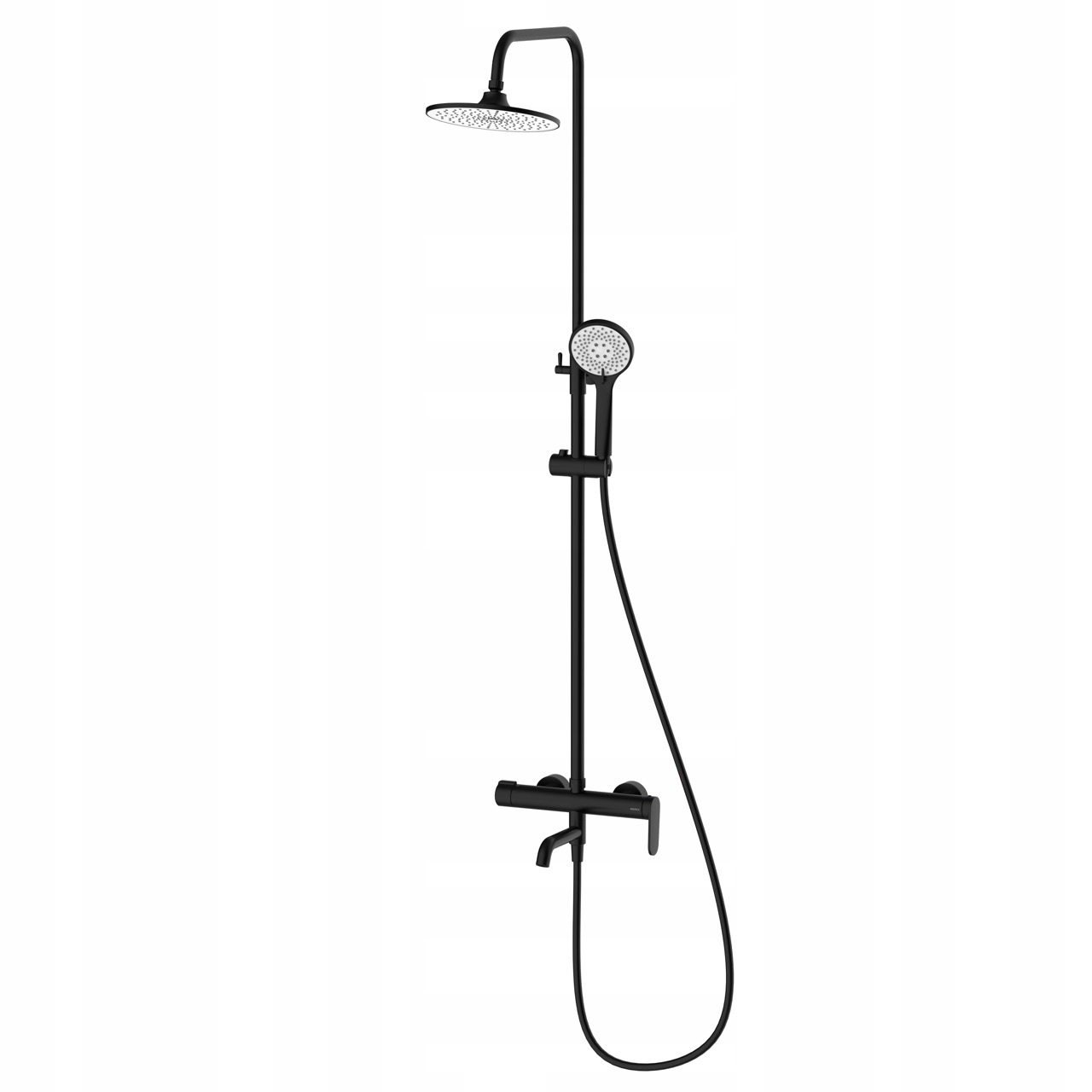 Sprchový set Lunepo Avapax čierny mat Ø225 mm ADLU6313H1