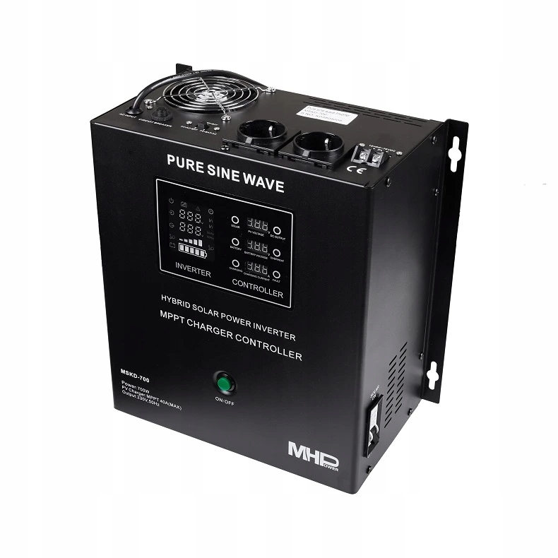 Záložní zdroj MHPower MSKD-700-12, Ups, 700W, čistý sinus, 12V, solární reg