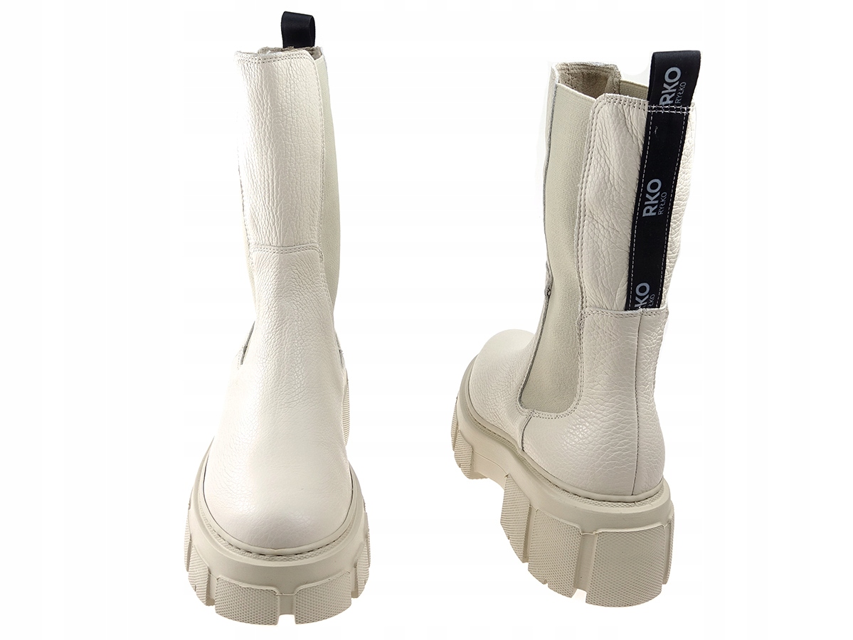 Ryłko botki buty 2XVY6 kremowe, skóra NEW! 39 Marka Ryłko