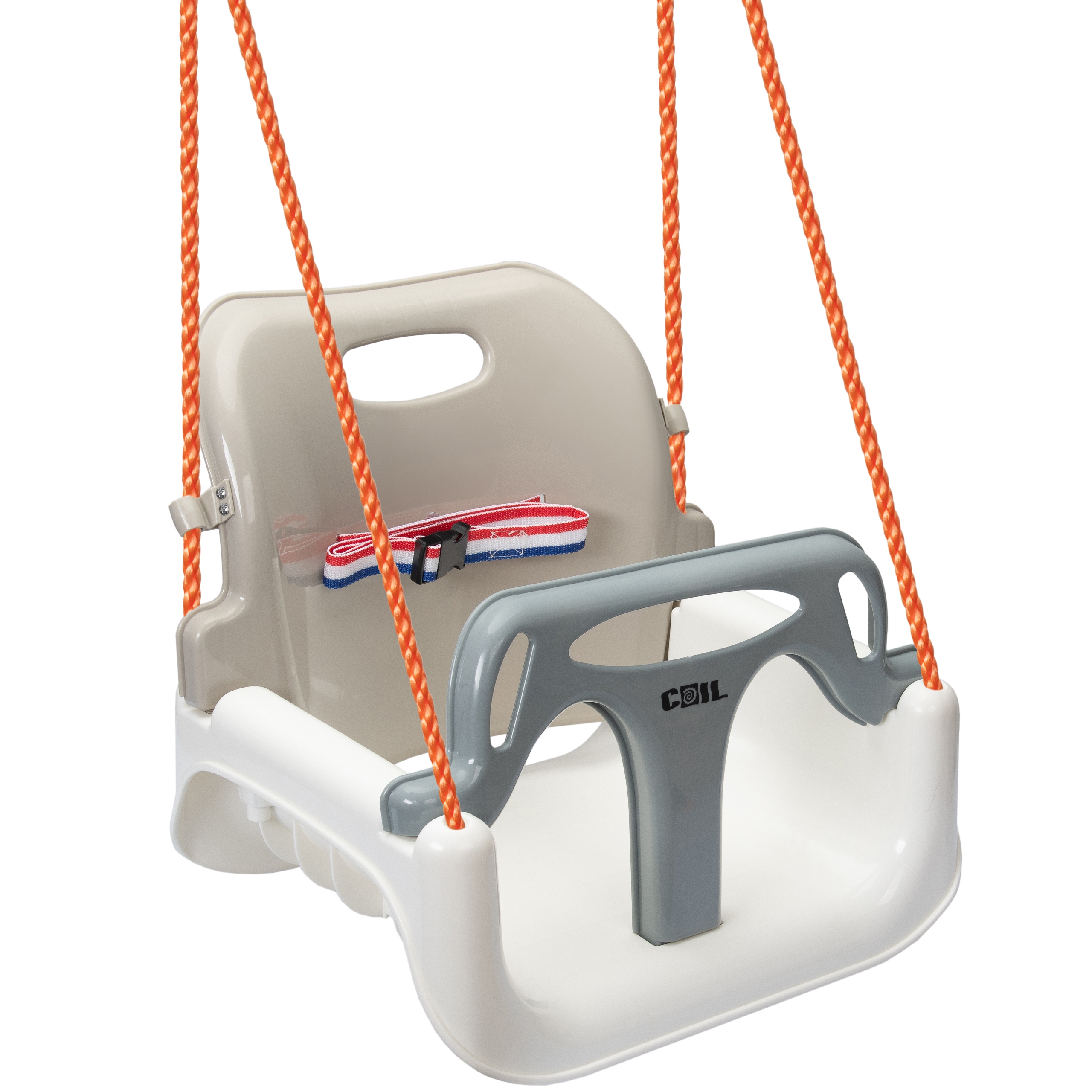 HUŚTAWKA DLA DZIECI OGRODOWA FOTEL WISZĄCY MOCNA 3w1 KUBEŁKOWA PASY BEŻOWA Marka Coil