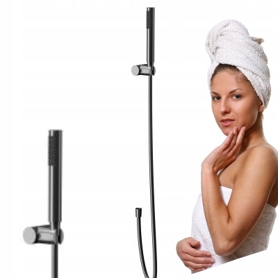 Zenový sprchový set Cersanit čierny Gun Metal EasyCLEAN 150 cm