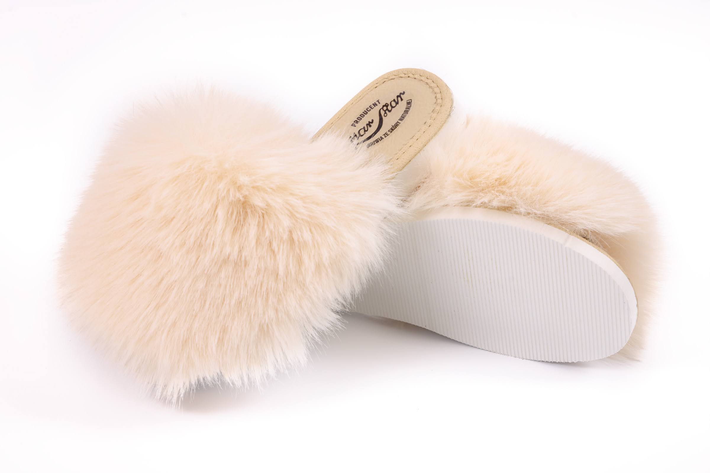 KAPCIE DAMSKIE Z PUSZYSTYM FUTERKIEM OBŁĘDNE FUTRO Rozmiar 42