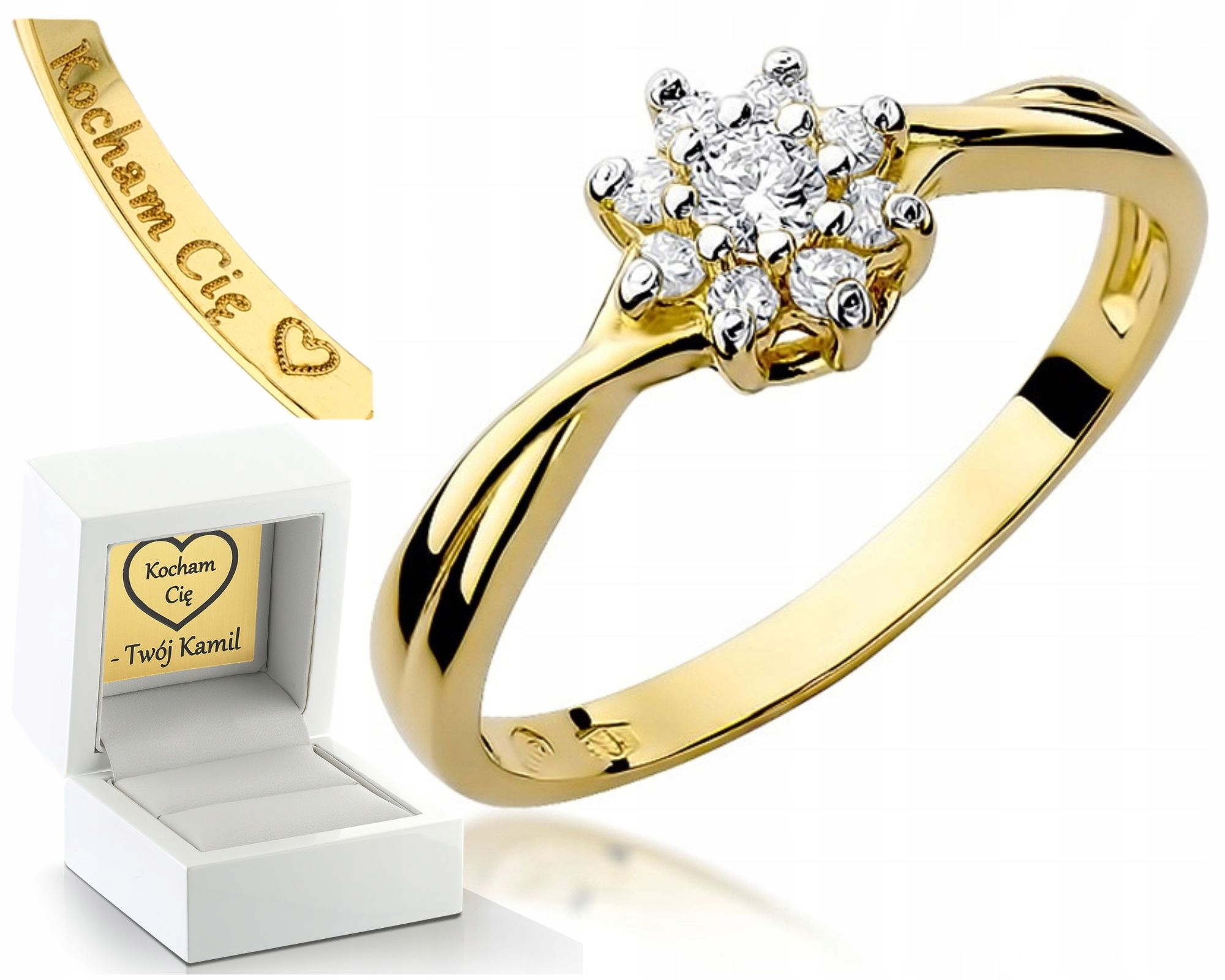 Prstýnek S Diamantem 585