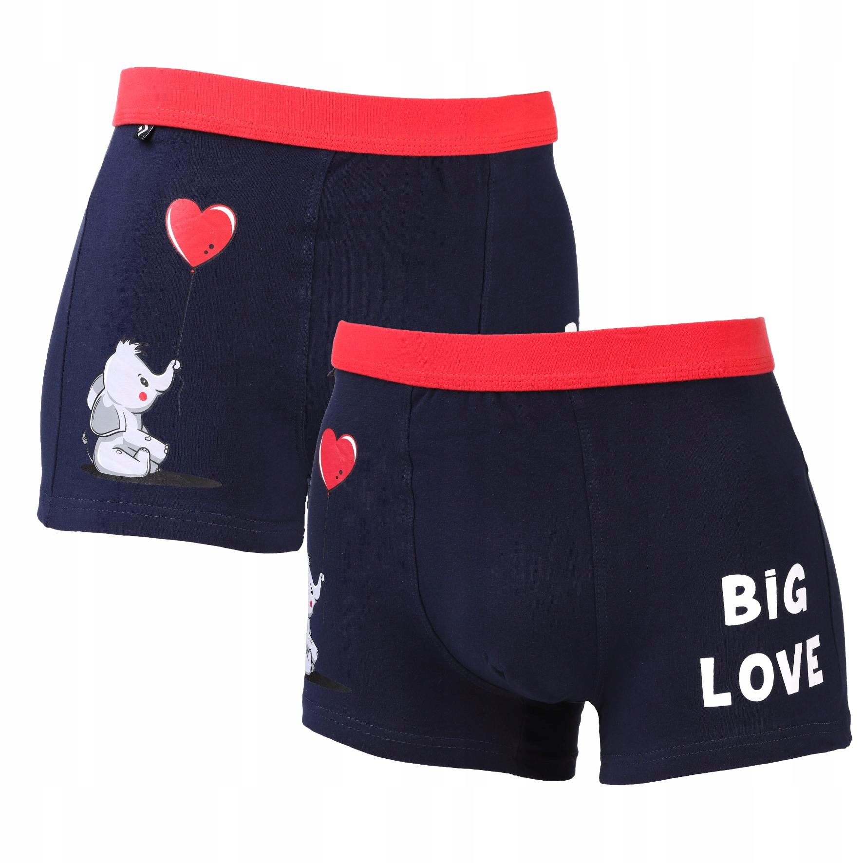 

Śmieszne bokserki Big Love, walentynki, XL