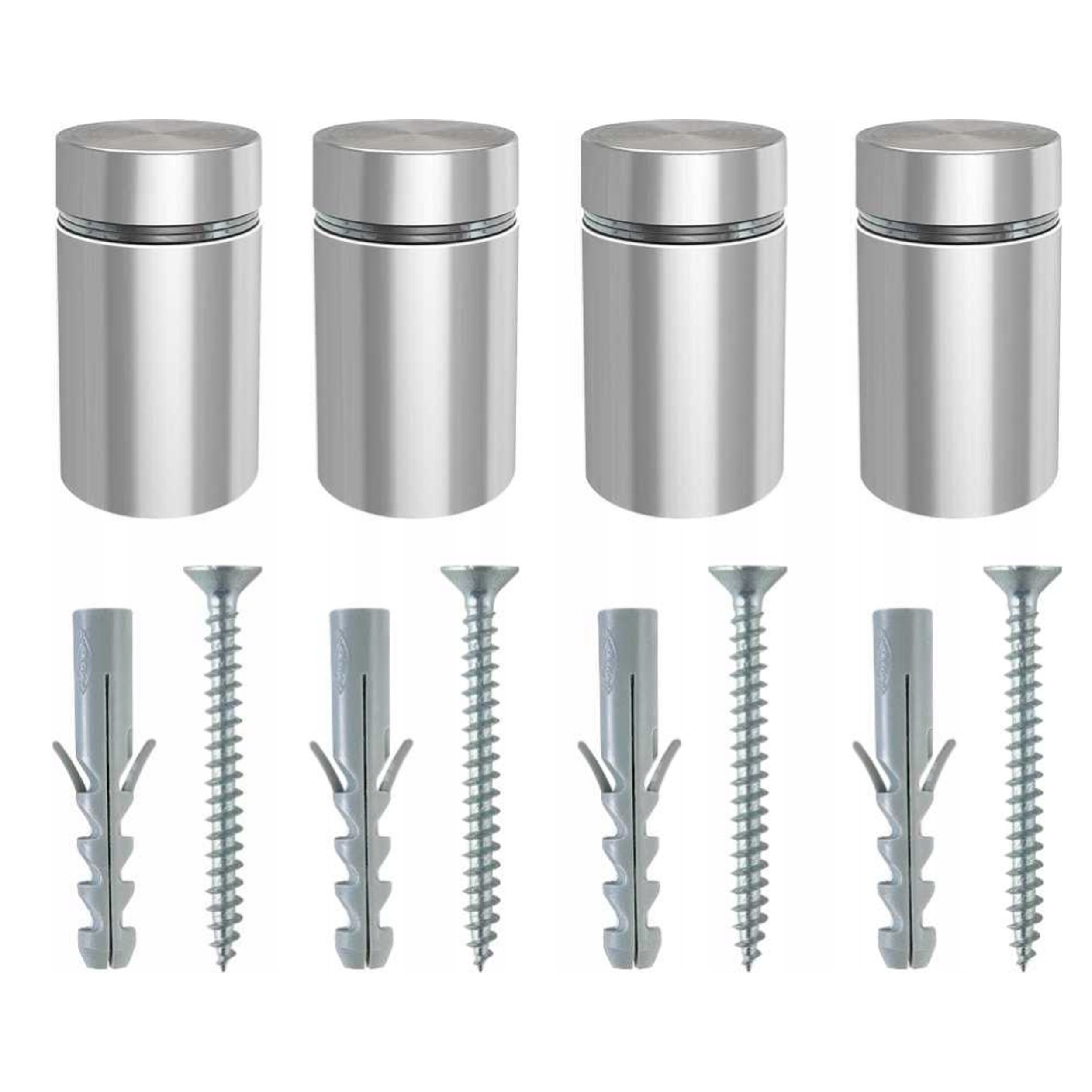 4x DYSTANSE MONTAŻOWE12x22 DO TABLICZKA SZYLD KOŁEK ROZPOROWY DEKORACYJNE Marka bez marki