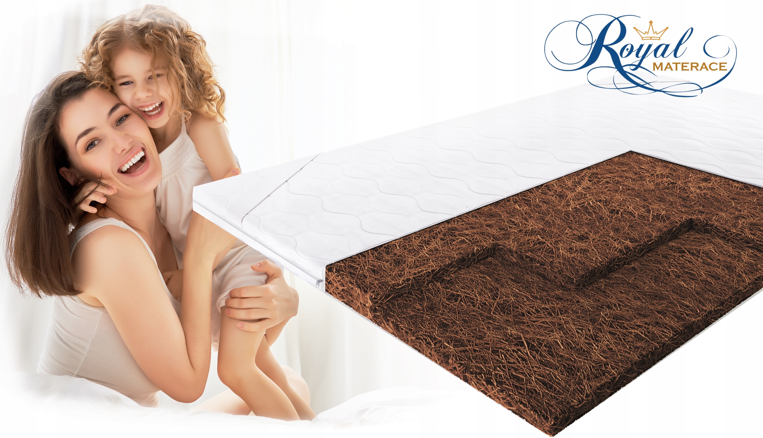 Nakładka utwardzająca 2xKOKOS 160x200, H4, topper Marka ŚpijZdrowo