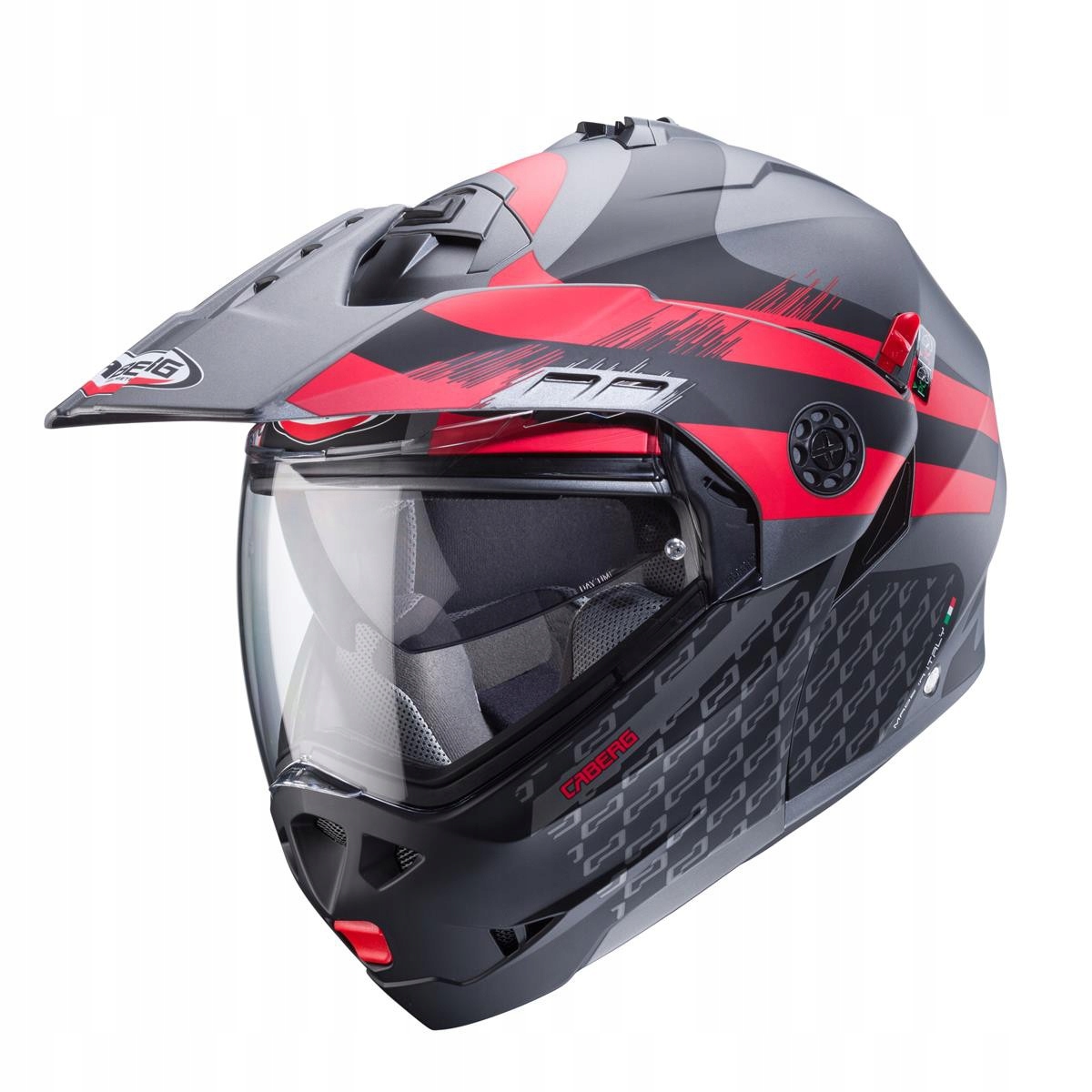 Caberg Čeľusťová Prilba Flip-up Enduro Model Tourmax X Sarabe Farba Šedá Mat