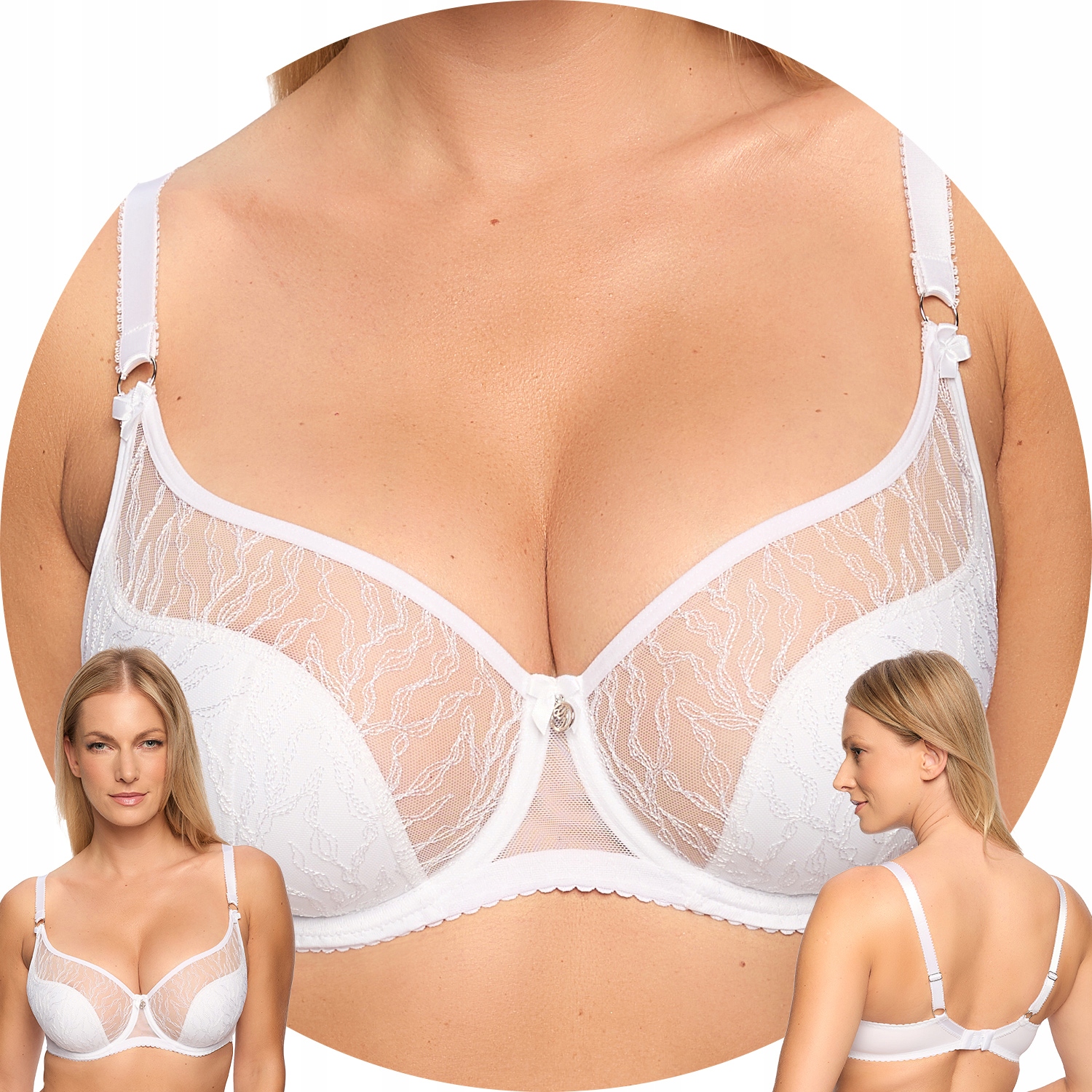 Gaia 1301 Sabina Polovyztužená podprsenka Semi Soft bílá 70E