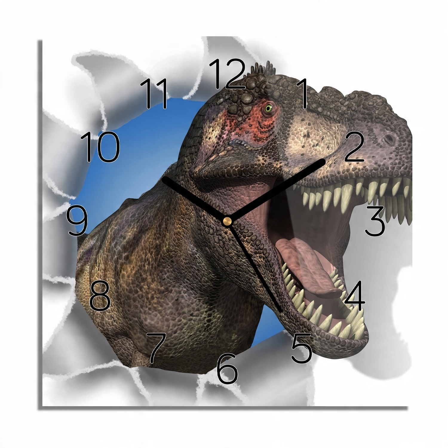 

Dinozaur T-rex zęby zegar szklany do kuchni 30x30