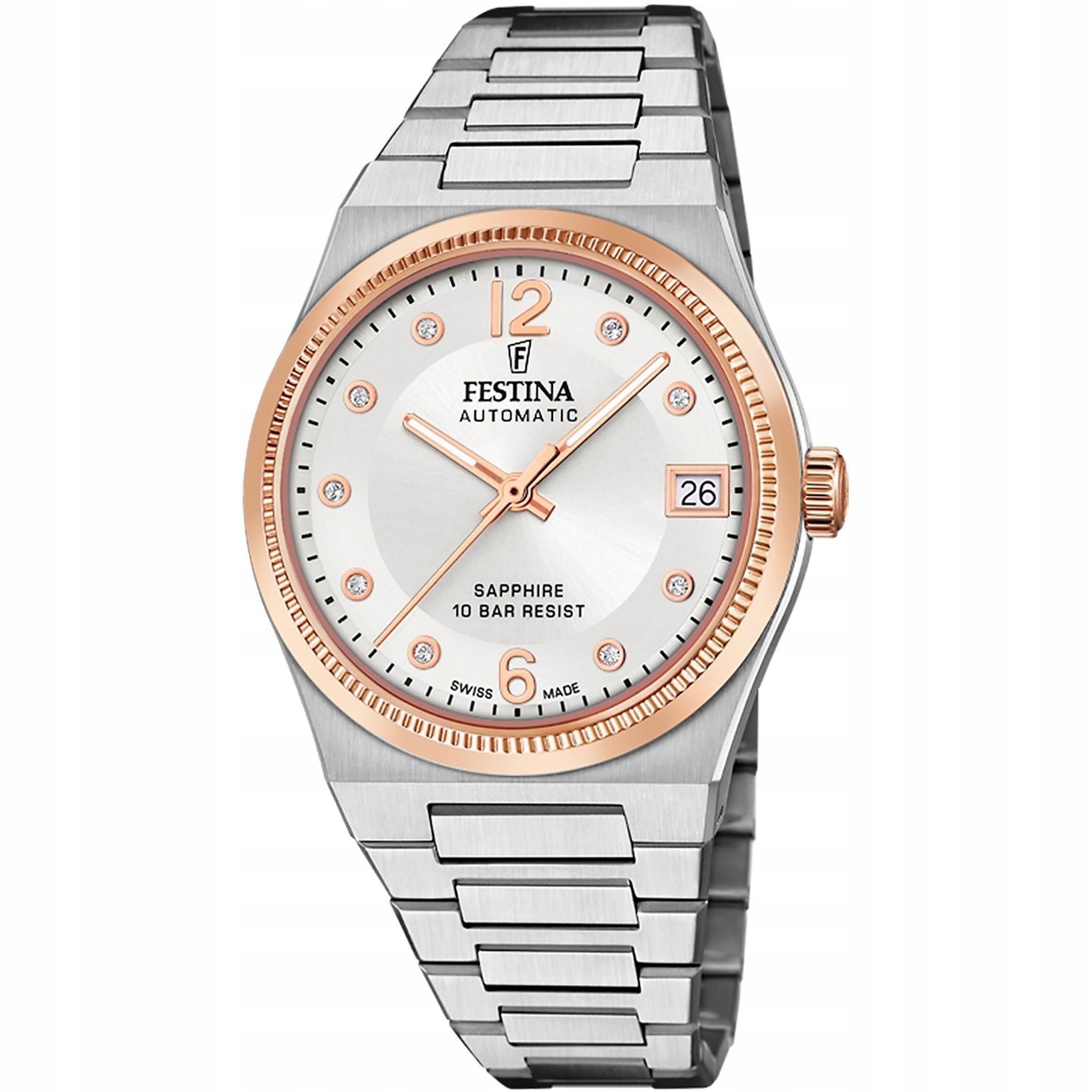 Festina Swiss Made 20031/1 Automatické hodinky s růžovozlatými detaily